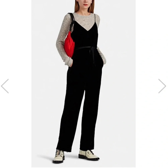 Rag & Bone Jamie Velvet Jumpsuit in Black Size 2 - Picture 7 of 13
